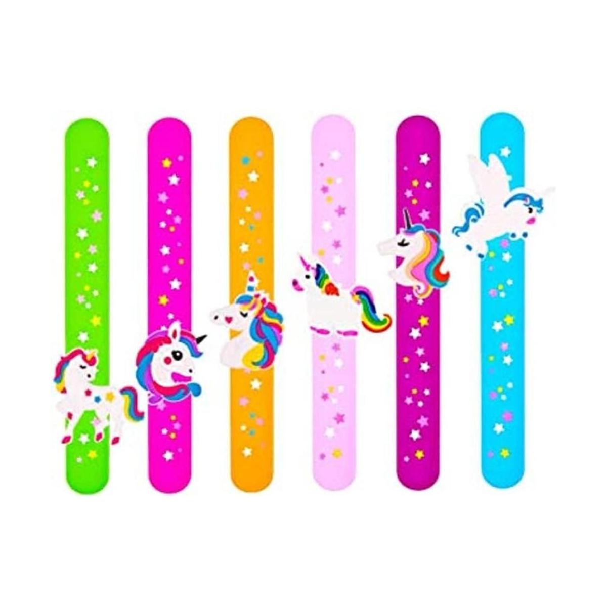 Tense 6 pulseras de silicona de unicornio con estrella