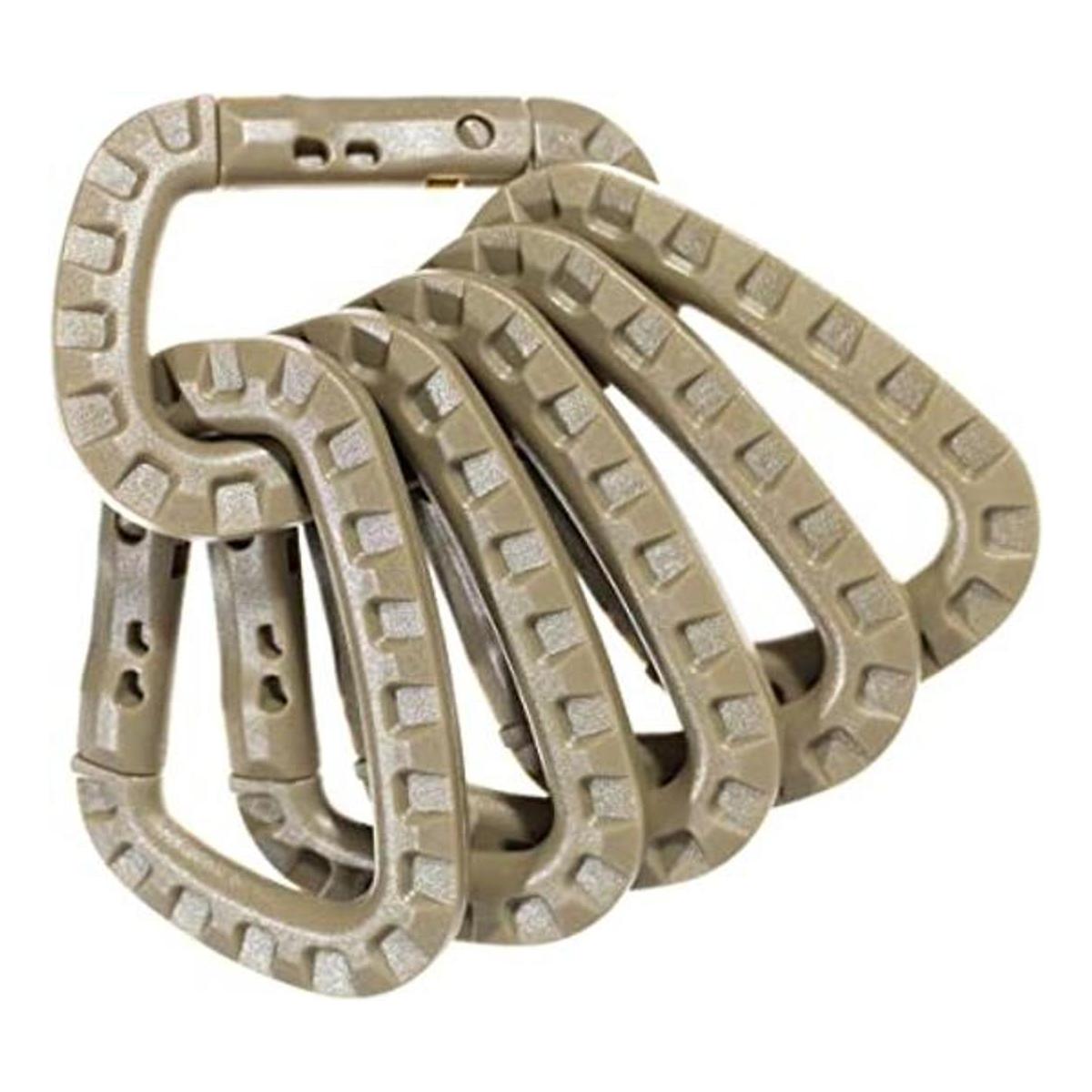 PARACORD PLANET Mosquetones tácticos de 6 unidades