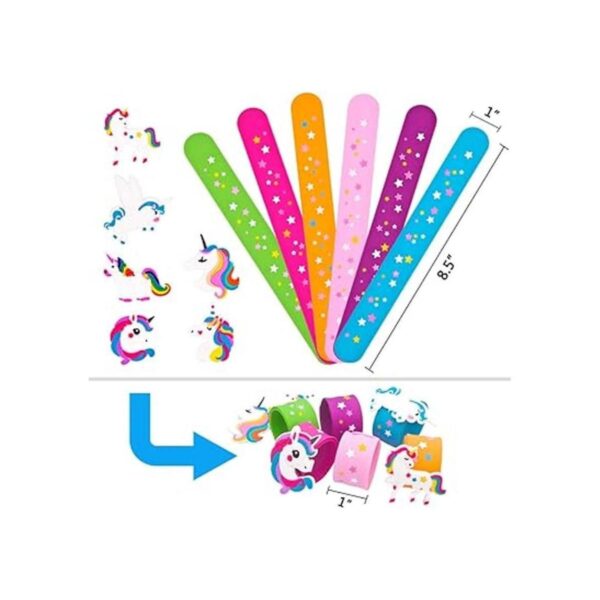 Tense 6 pulseras de silicona de unicornio con estrella