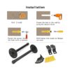 Home TZH Soporte de estante de 0.5 in 4 unidades