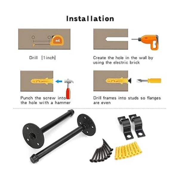 Home TZH Soporte de estante de 0.5 in 4 unidades