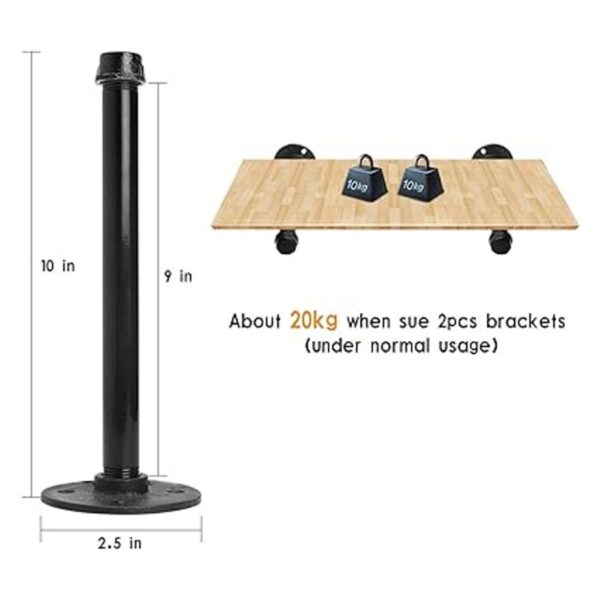 Home TZH Soporte de estante de 0.5 in 4 unidades