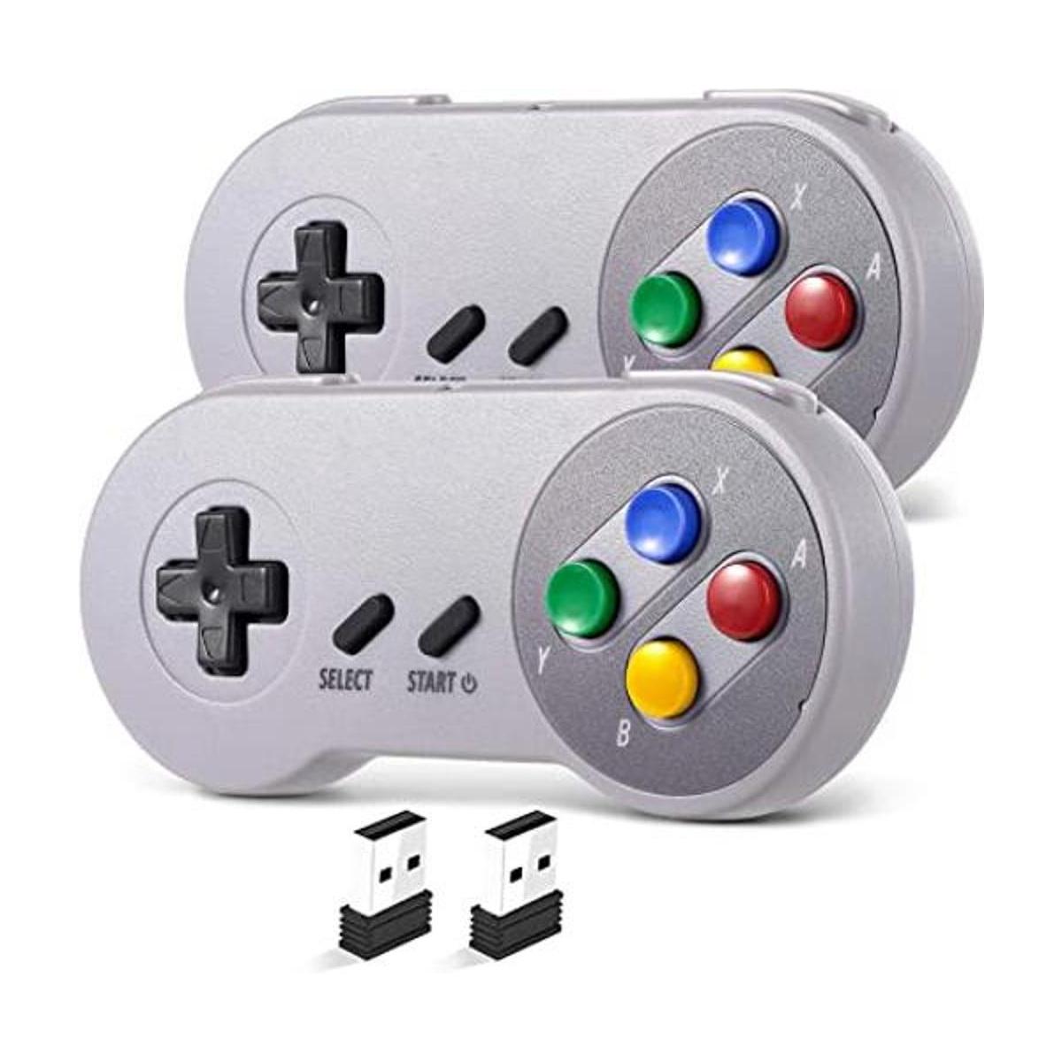 Paquete de 2 controladores USB inalámbricos de 2.4 GHz