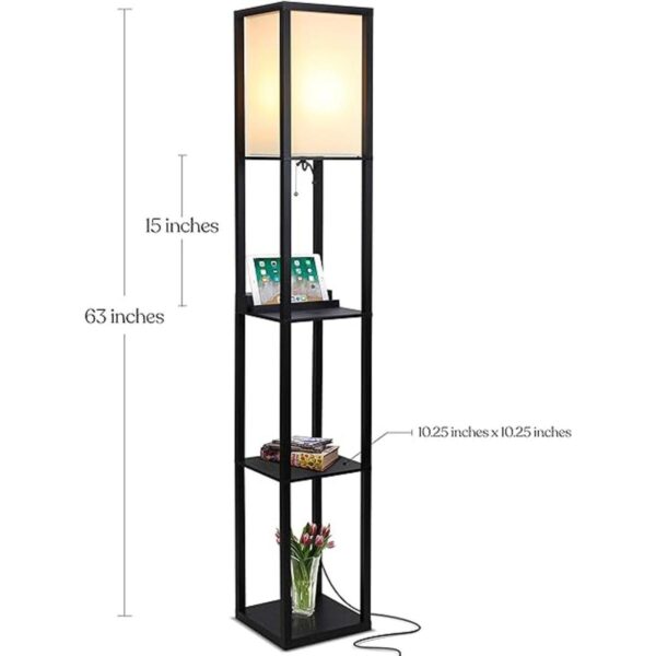 Brightech Maxwell Lámpara de pie moderna con puertos USB_2