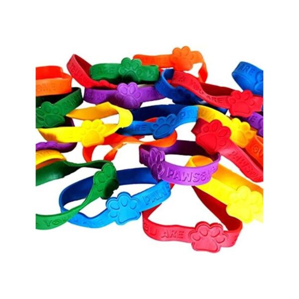 Dondor Pulseras de goma con estampado de patas pulsera de_1