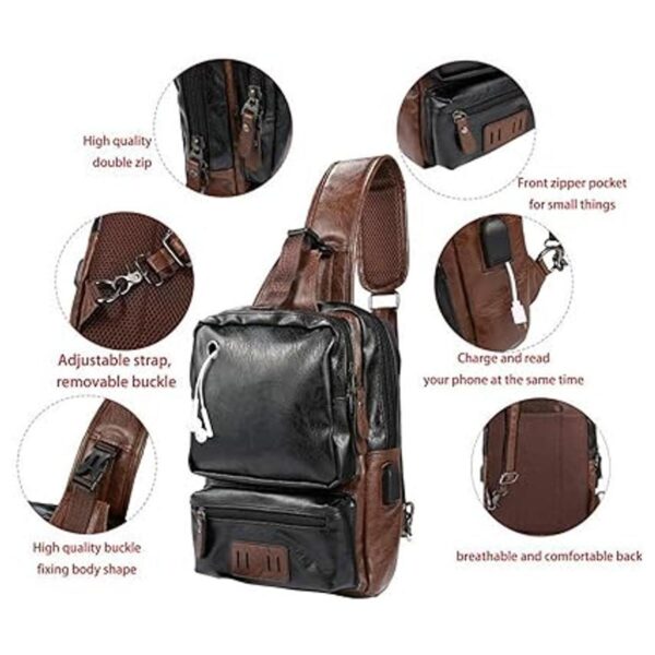 Mochila bandolera para hombre bandolera de piel sintética_2