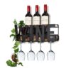 Soduku Estante para vino de metal 4 tallos largos