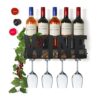 Soduku Estante para vino de metal 4 tallos largos
