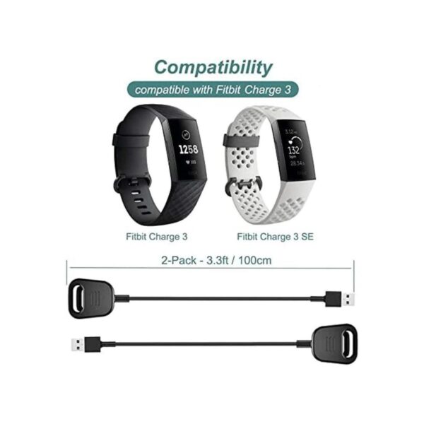 Kissmart Cable de carga compatible con Fitbit Charge 3_2