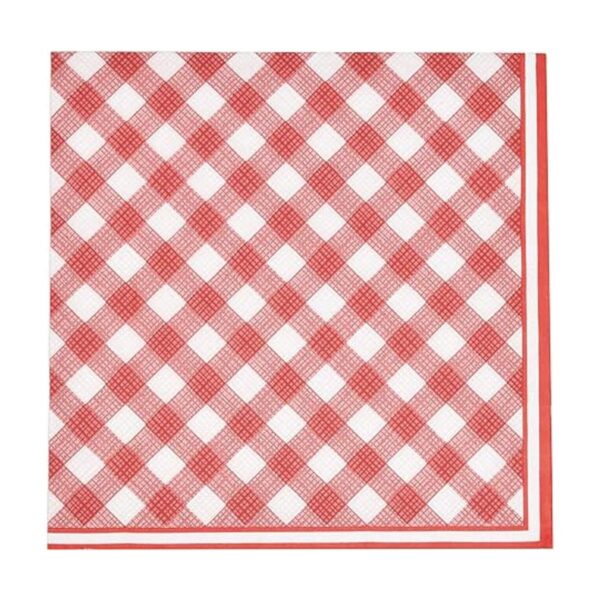 Red Gingham Party Supplies Juego de vajilla de 50 platos