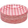 Red Gingham Party Supplies Juego de vajilla de 50 platos