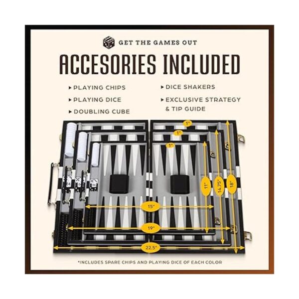 Get The Games Out Top Backgammon Set Estuche clásico para_5