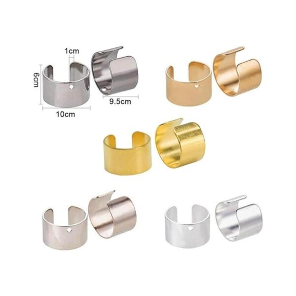 PH PandaHall 200 aretes de clip de latón de 5 colores con_2
