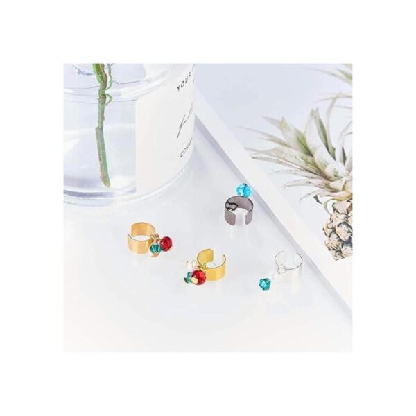 PH PandaHall 200 aretes de clip de latón de 5 colores con_5