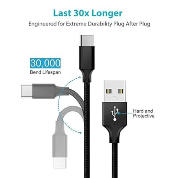 Cable USB tipo C Pantom 5Pack de 6 pulgadas USB 2.0 a_2
