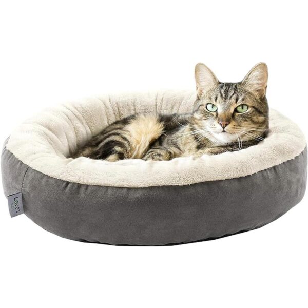 Cama estilo cojín redonda para gatos y perros de Loves_1