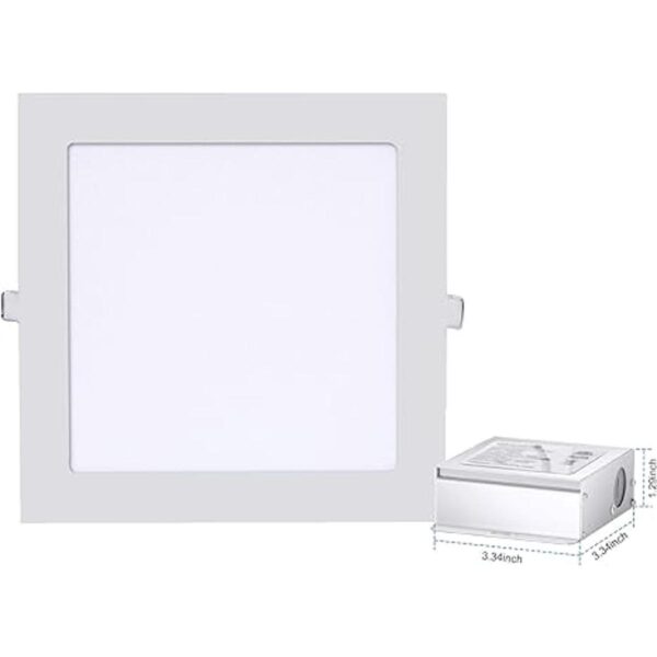 SAYHON Iluminación empotrada cuadrada ultrafina de 8_3