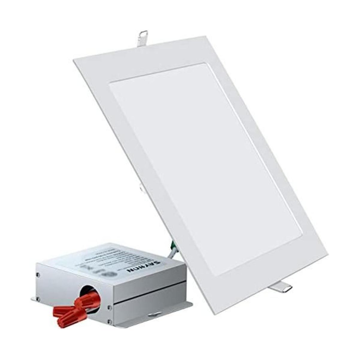 SAYHON Iluminación empotrada cuadrada ultrafina de 8