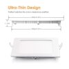 SAYHON Iluminación empotrada cuadrada ultrafina de 8_2