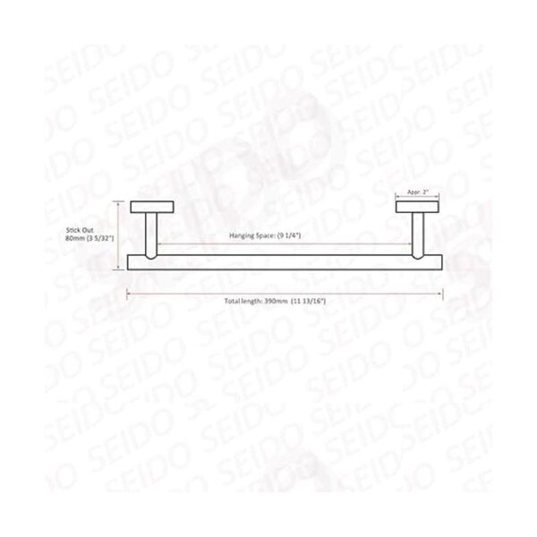 SEIDO Toallero de baño de acero inoxidable 304 de grado_5