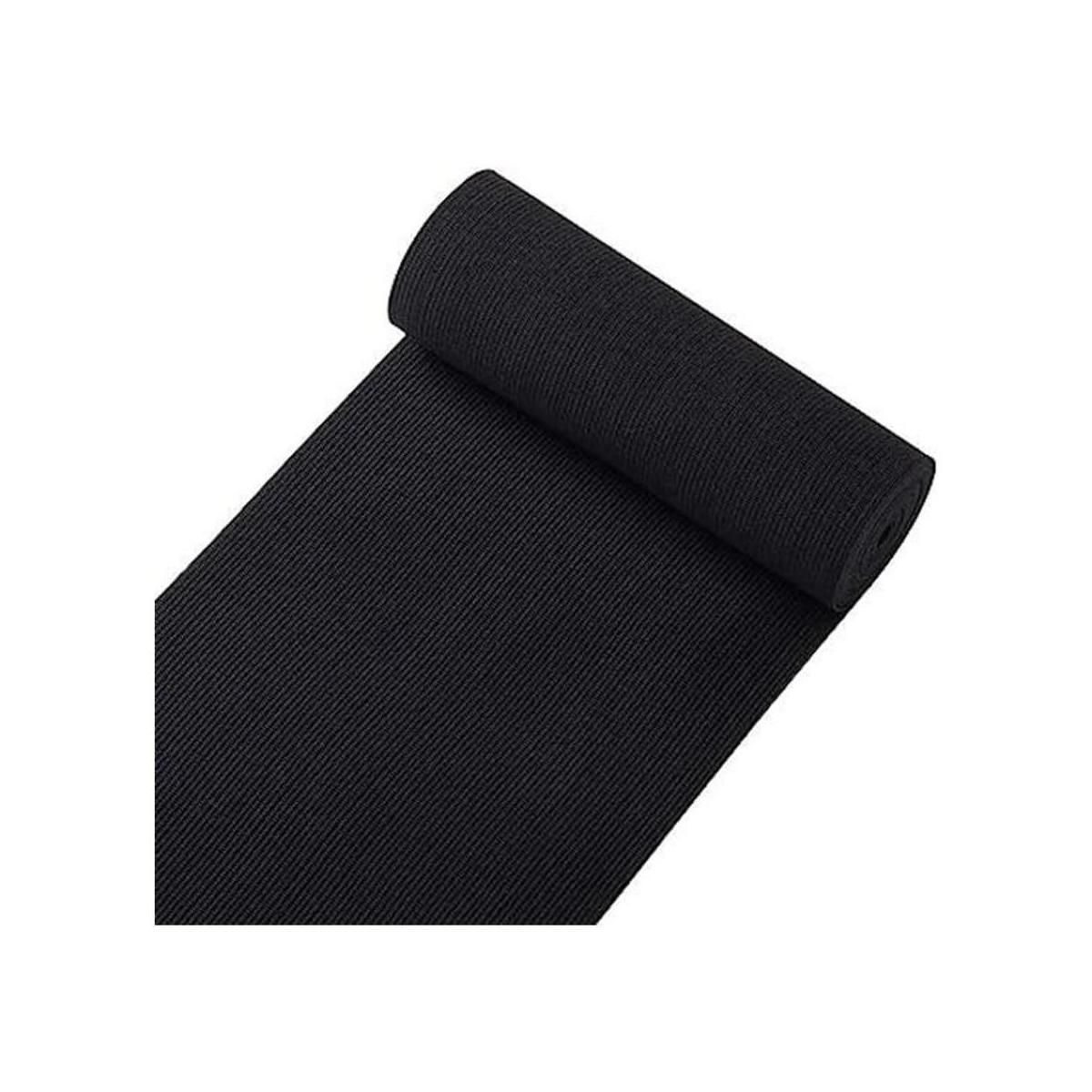 Bandas elásticas de punto para coser color negro pesado