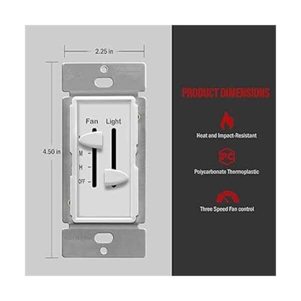 ENERLITES Interruptor de luz LED con regulador de_2