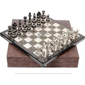 Blessings Decor Juego de mesa de ajedrez de latón de metal_1