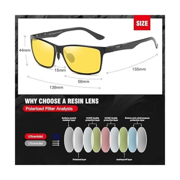 DUCO Gafas de conducción polarizadas de fibra de carbono_2