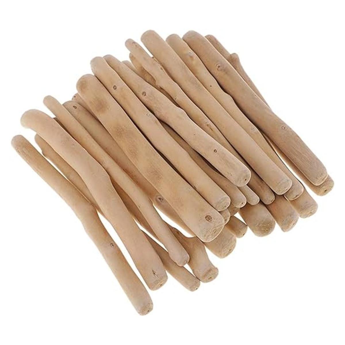 Prettyia Palitos de madera flotante naturales de 8.82 oz y