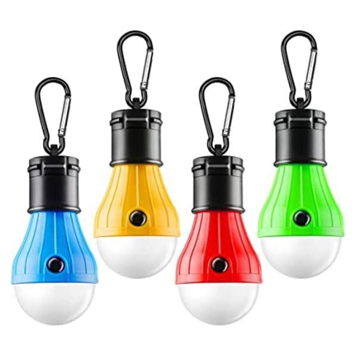 FLY2SKY Tent Lamp Portable LED Tent Light 4 Packs Clip