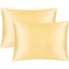 FLXXIE Paquete de 2 fundas de almohada estándar de satén_1