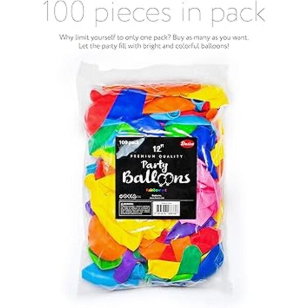 Dusico Juego de globos arcoíris paquete de 100_6