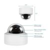 Cámara de seguridad domo IP PoE de 5 MP gran angular de_2