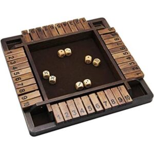 Juegoal Juego de dados de madera Shut The Box para 14_1