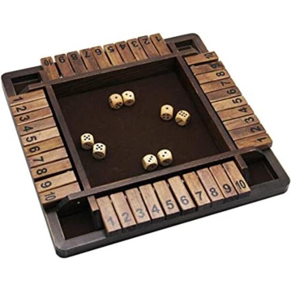 Juegoal Juego de dados de madera Shut The Box para 14_1