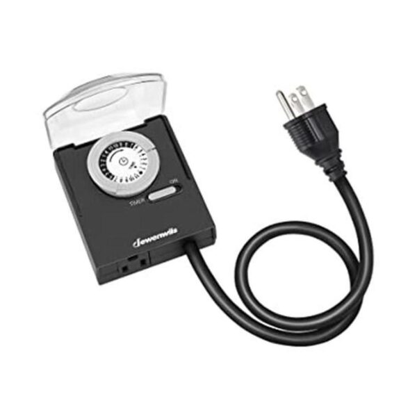 DEWENWILS Temporizador para exteriores con cable de 2 pies_1