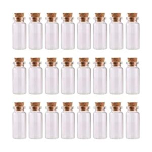 MAXMAU 24 botellas de vidrio de 0.3 fl oz tapones de_1