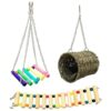 Leeko Hamster para mascotas juego de juguetes para colgar