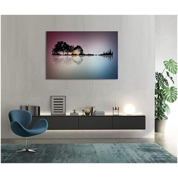 Urttiiyy Lienzo abstracto grande de isla de guitarra para
