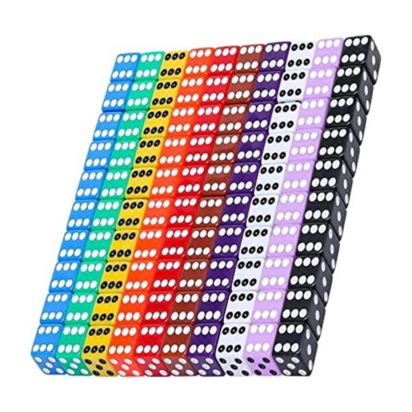Blulu Juego de dados de 6 caras con bolsas de terciopelo_1