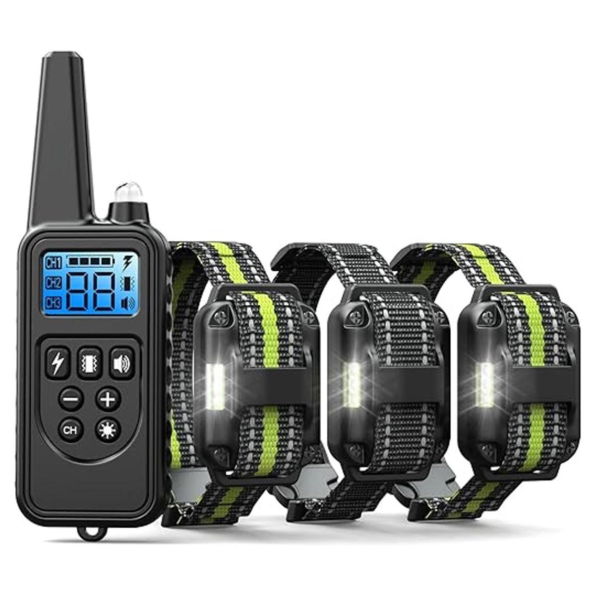FunniPets Collar de entrenamiento para perros de 3 perros