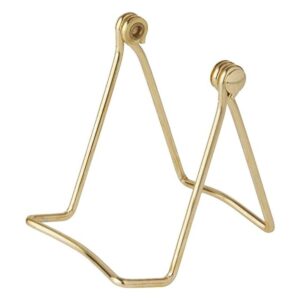 Bards Folding Goldtoned Wire Easel Stand 3 H x 2.75 W_1