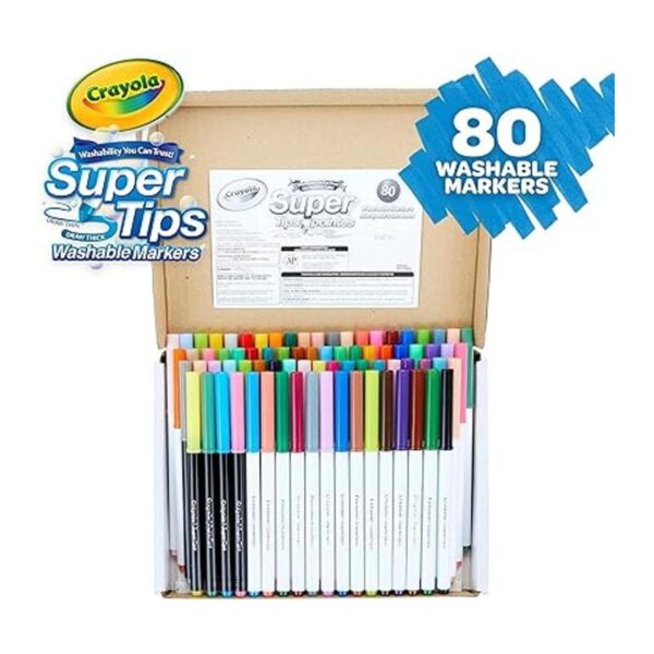 Crayola 80 rotuladores SuperTips lavables ahora con 80_3