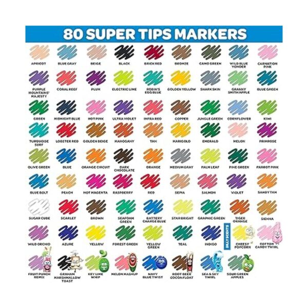 Crayola 80 rotuladores SuperTips lavables ahora con 80_2