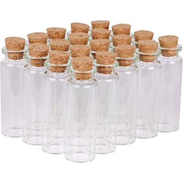 MAXMAU 24 juegos de mini botellas de vidrio pequeñas de_1