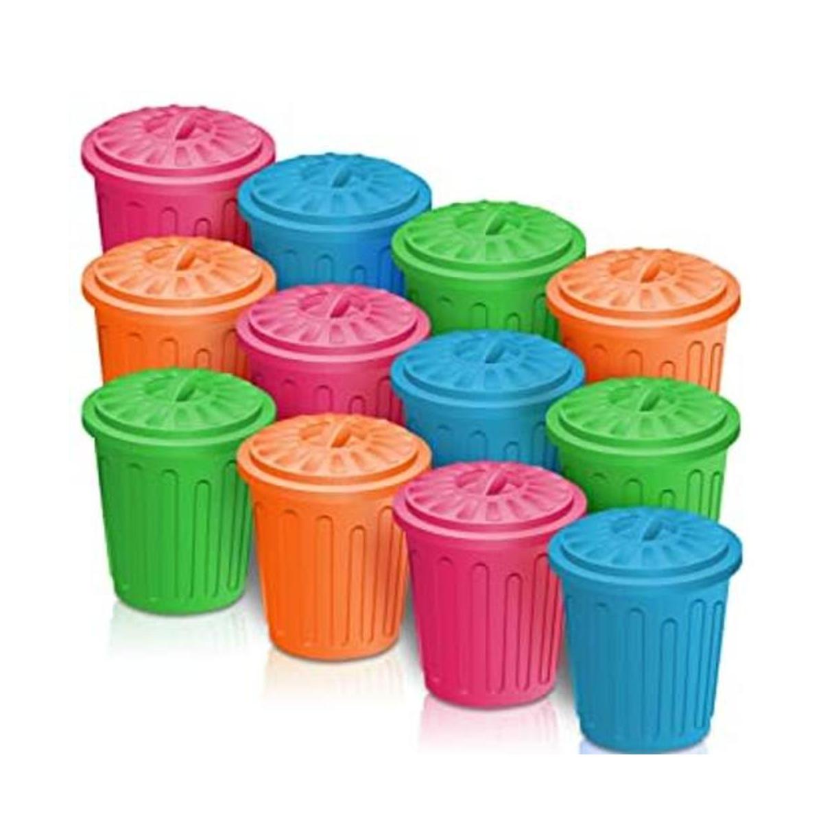 ArtCreativity Juego de 12 cubos de basura en miniatura de