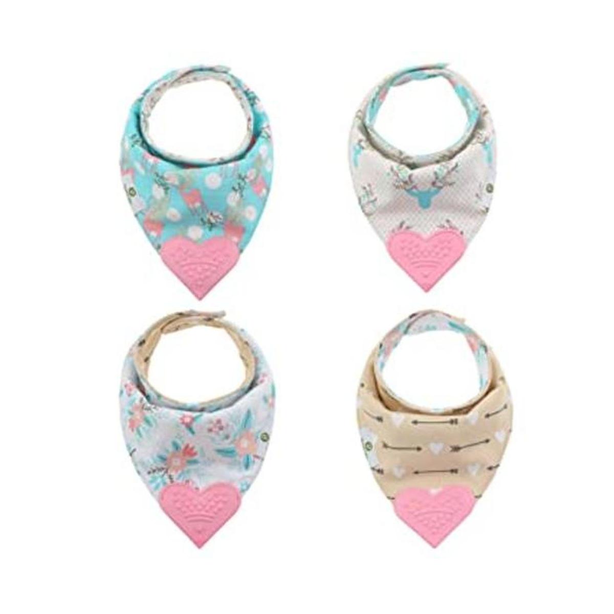 Baberos reversibles para la dentición del bebé mordedor