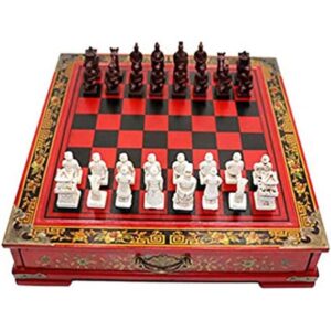 Ireav Juego de ajedrez retro de guerreros terracota para_1