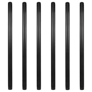 GeilSpace Juego de 6 tubos de metal negro precortados de