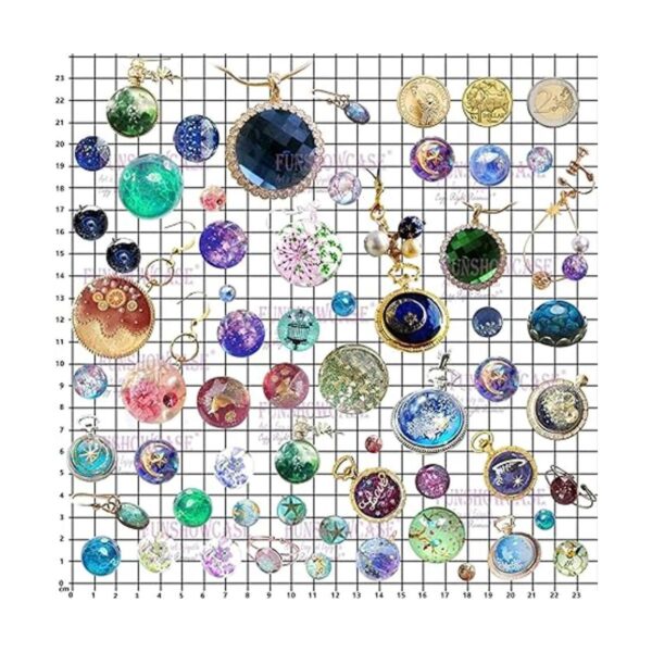Funshowcase Cabujón Gem Moldes de silicona de resina para_5